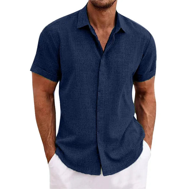Street Wave Men's Hawaiian Shirt Short Sleeve Breathable Cotton For Casual Vacation Essential