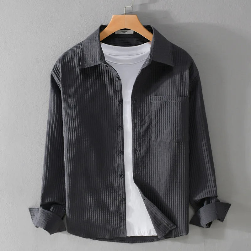 Street-Wave Structured Cotton Shirt Lightweight Everyday Comfort for Modern Men Wardrobe