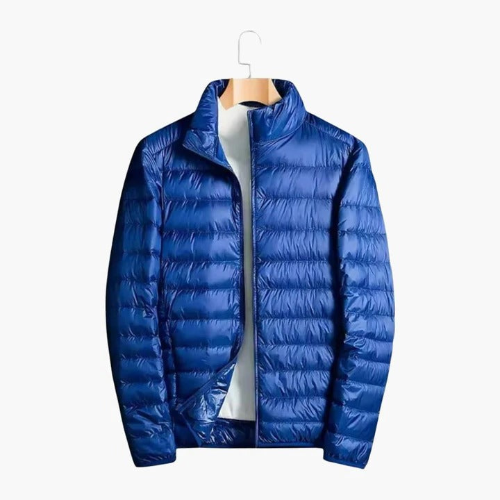 Men's Ultra Lightweight Warm Water-Repellent Puffer Jacket By Street-Wave Outdoor Travel And Everyday Wear