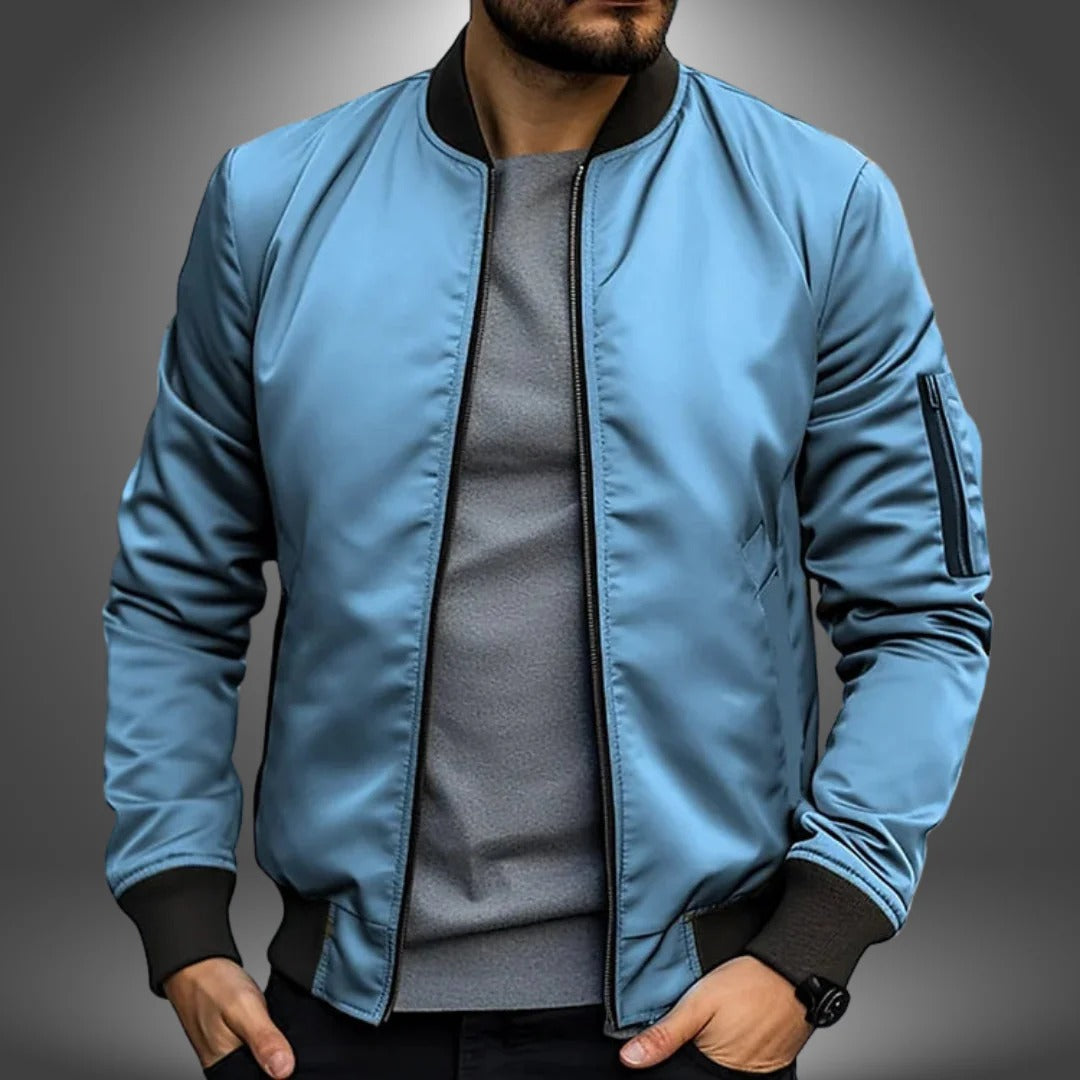 Versatile Navy Bomber Jacket For Men By Street-Wave Ideal For Work And Weekend Wear Everyday