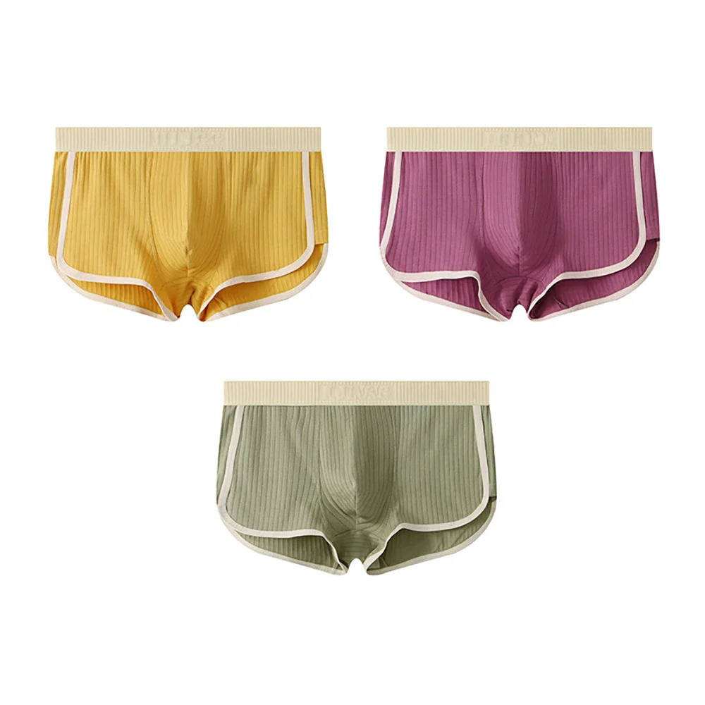 Street-Wave Mens Breathable Boxer Briefs 4 Pack Ribbed Knit Comfort All Day Wear For Men