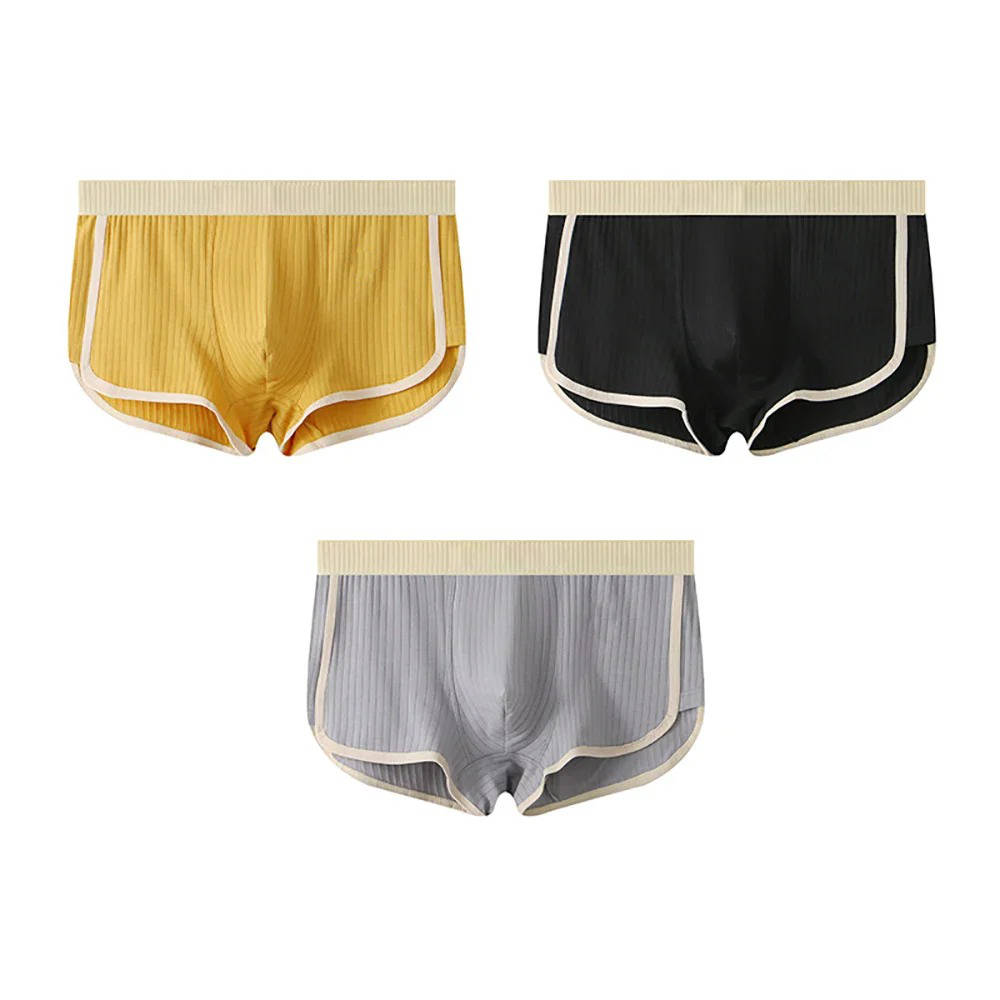 Street-Wave Mens Breathable Boxer Briefs 4 Pack Ribbed Knit Comfort All Day Wear For Men