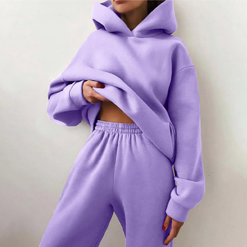 Street-Wave Women's Cotton Blend Two-Piece Set With Oversized Fit