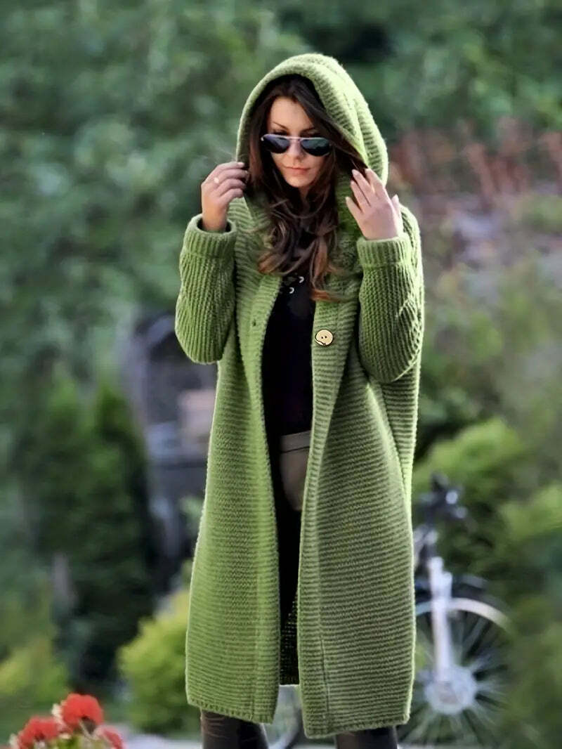 Street-Wave Warm Longline Cardigan For Women Cozy Chic Knitwear For Everyday Elegance