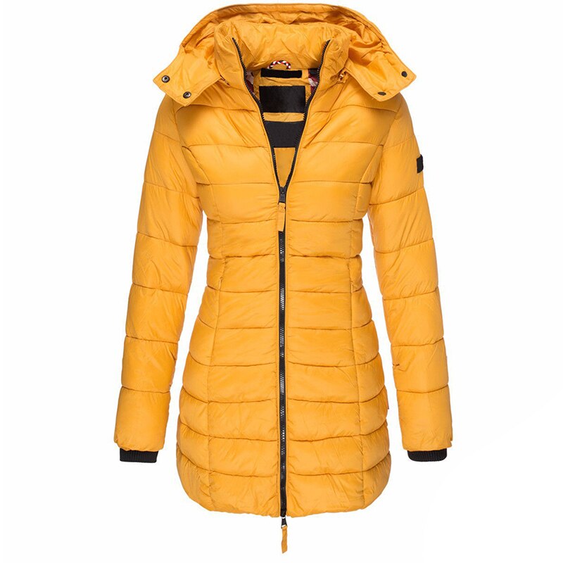 Street-Wave Hooded Puffer Winter Jacket For Women - Structured Quilted Design And Warmth