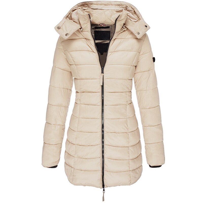 Street-Wave Hooded Puffer Winter Jacket For Women - Structured Quilted Design And Warmth