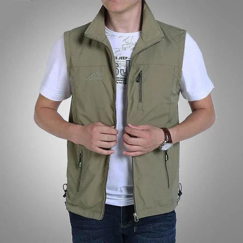 Nordisk Flair Men's Bodywarmer Vest Straight Fit Lightweight With High Collar And Zippered Pockets