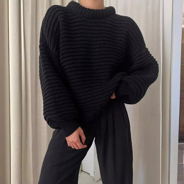 Nordisk-Flair Women Knit Sweater Oversized WoolBlend Ribbed