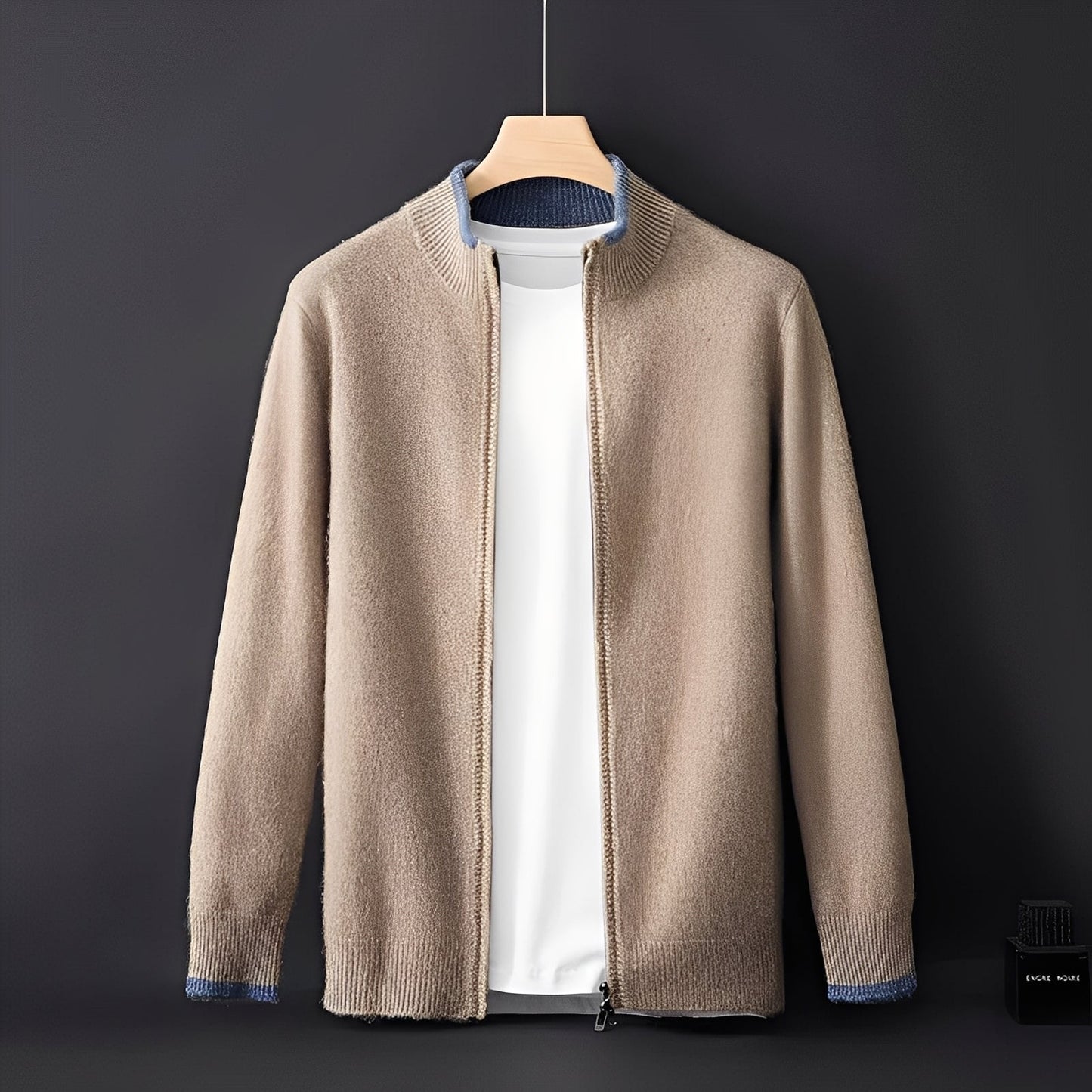 Streetwave Cashmere Zip Cardigan For Men With Soft Warmth And Modern Zip Closure