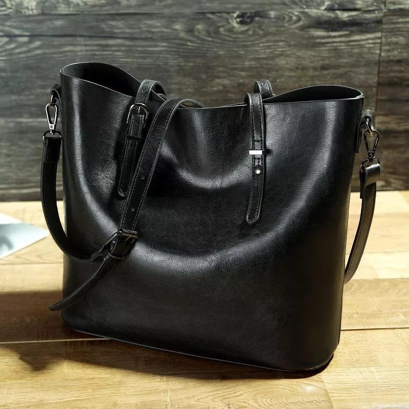 Street-Wave Womens Vintage Leather Tote Bag - Timeless Style In Rich Full Grain Leather For Everyday Use