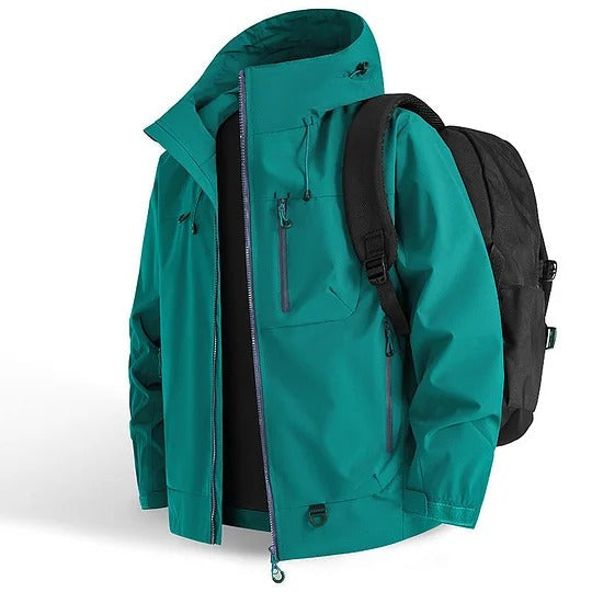 Street-wave Waterproof Hooded Sport Jacket For Outdoors Enthusiasts Lightweight Rainproof Protection
