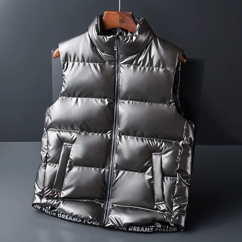 Street-Wave Premium Down Puffer Vest For Cold Weather Layering Lightweight Warmth Urban Comfort