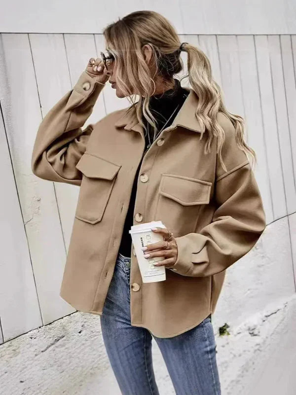 Nordisk-Flair Womens Wool Coat Oversized Fit Button Front