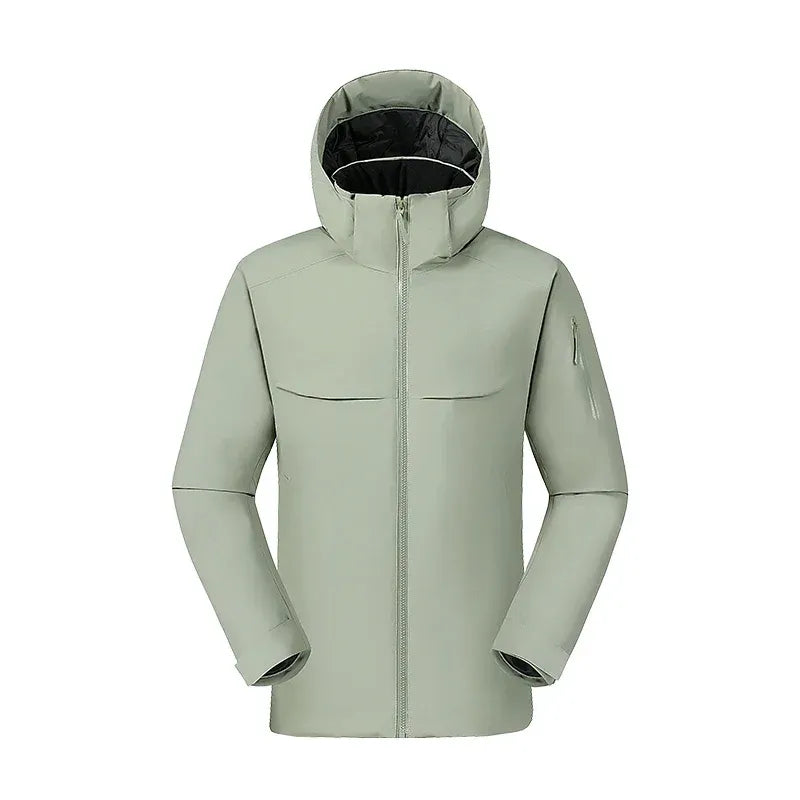 Nordisk Flair Men Wind Resistant Insulated Hooded Coat Full Zip Sleeve Utility Pocket Regular Fit