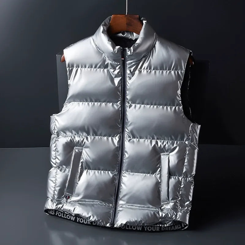 Street-Wave Premium Down Puffer Vest For Cold Weather Layering Lightweight Warmth Urban Comfort