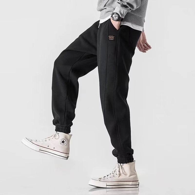 Men's Jogger Sweatpants Relaxed Fit, Tapered Leg, Cotton Blend, Drawstring Waist, Ribbed Cuffs