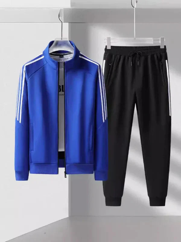 Mens Tracksuit Set Regular Fit High Collar StreetWave