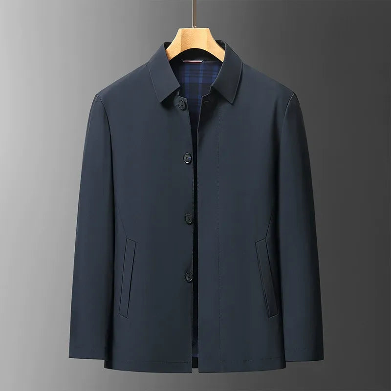 Timeless Men's Regular Fit Mid-Length Jacket With Plaid Lining By Street-Wave