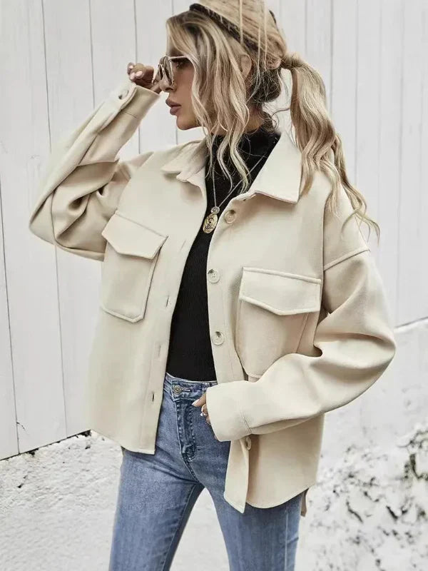 Nordisk-Flair Womens Wool Coat Oversized Fit Button Front