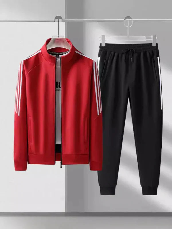 Mens Tracksuit Set Regular Fit High Collar StreetWave