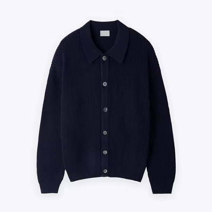 Street Wave Mens Oversized Wool Cardigan Button Front For Cozy Everyday Warmth