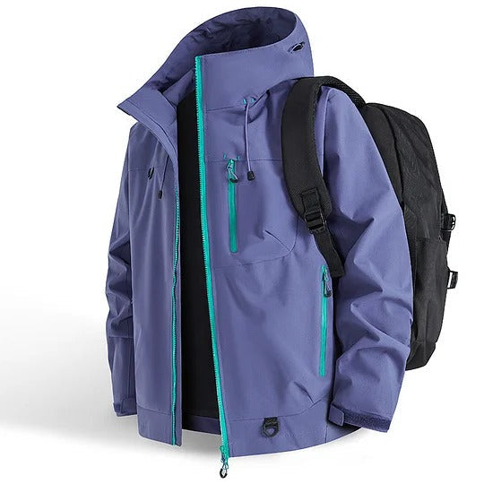 Street-wave Waterproof Hooded Sport Jacket For Outdoors Enthusiasts Lightweight Rainproof Protection