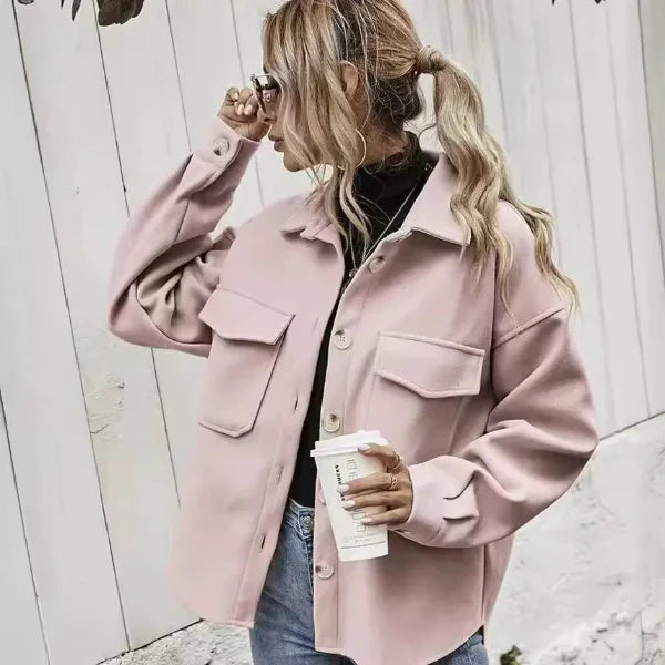 Nordisk-Flair Womens Wool Coat Oversized Fit Button Front