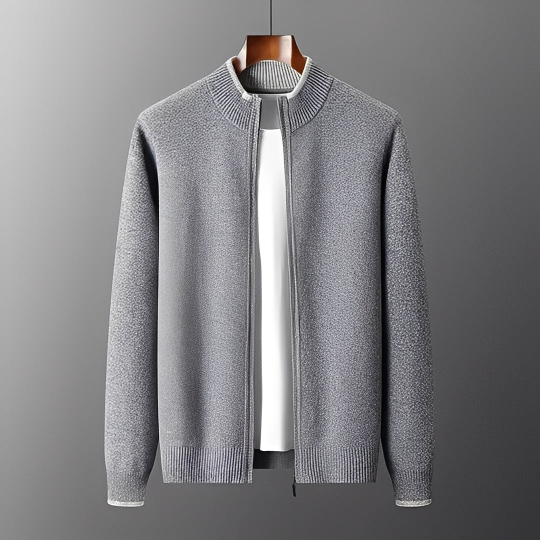 Street-wave Mens Cashmere Coat With Full Zip Closure For Optimal Warmth And Comfort