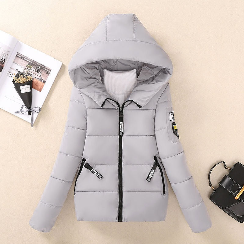 Street-Wave Women's Padded Coat With Hood And Zip Pockets For Cozy Warmth Everyday Winter Essential