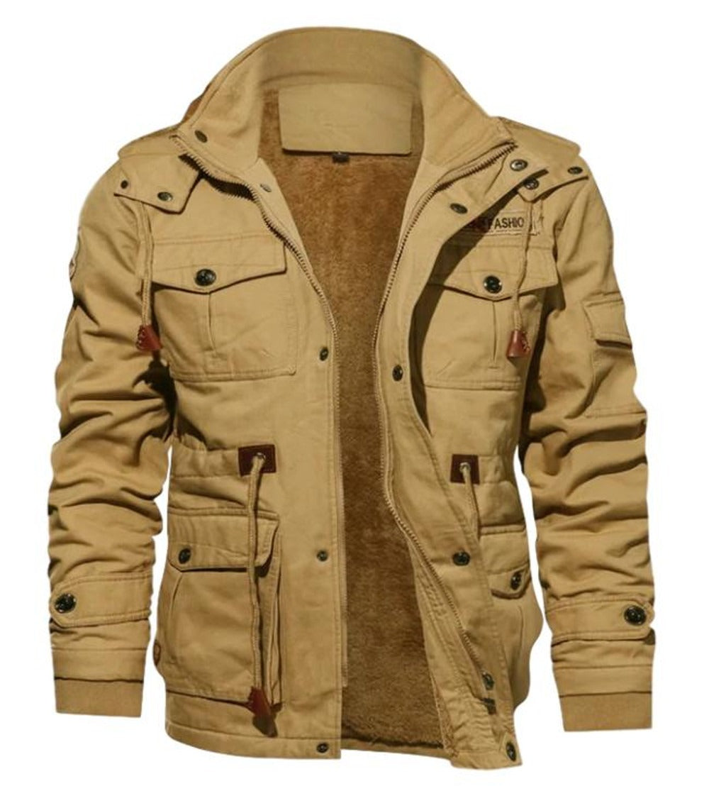 Nordisk Flair Fleece Lined Coat For Men With High Collar