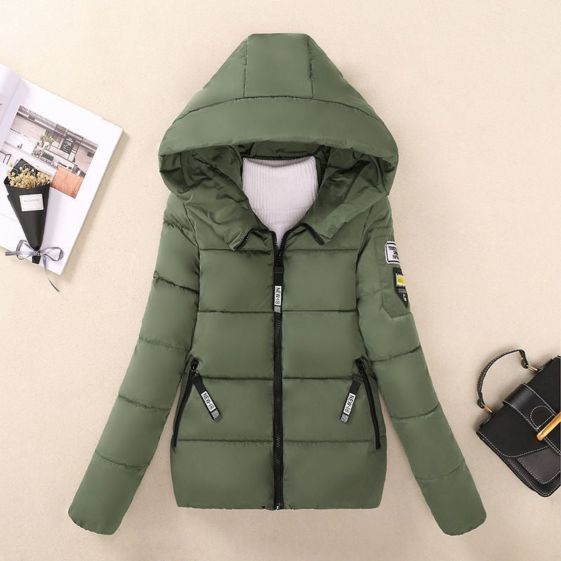 Street-Wave Women's Padded Coat With Hood And Zip Pockets For Cozy Warmth Everyday Winter Essential