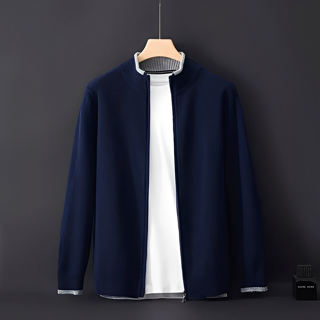 Streetwave Cashmere Zip Cardigan For Men With Soft Warmth And Modern Zip Closure