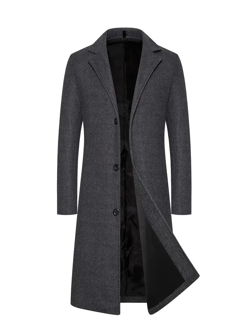 Men's Classic Camel Wool Topcoat Timeless Winter Overcoat For Work And Casual Wear