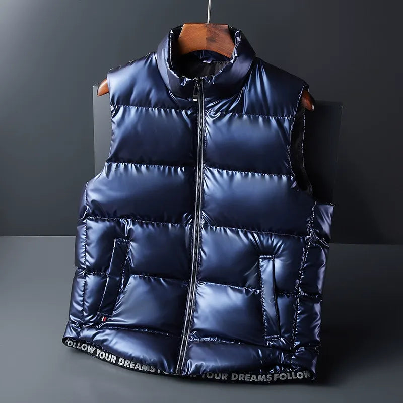 Street-Wave Premium Down Puffer Vest For Cold Weather Layering Lightweight Warmth Urban Comfort