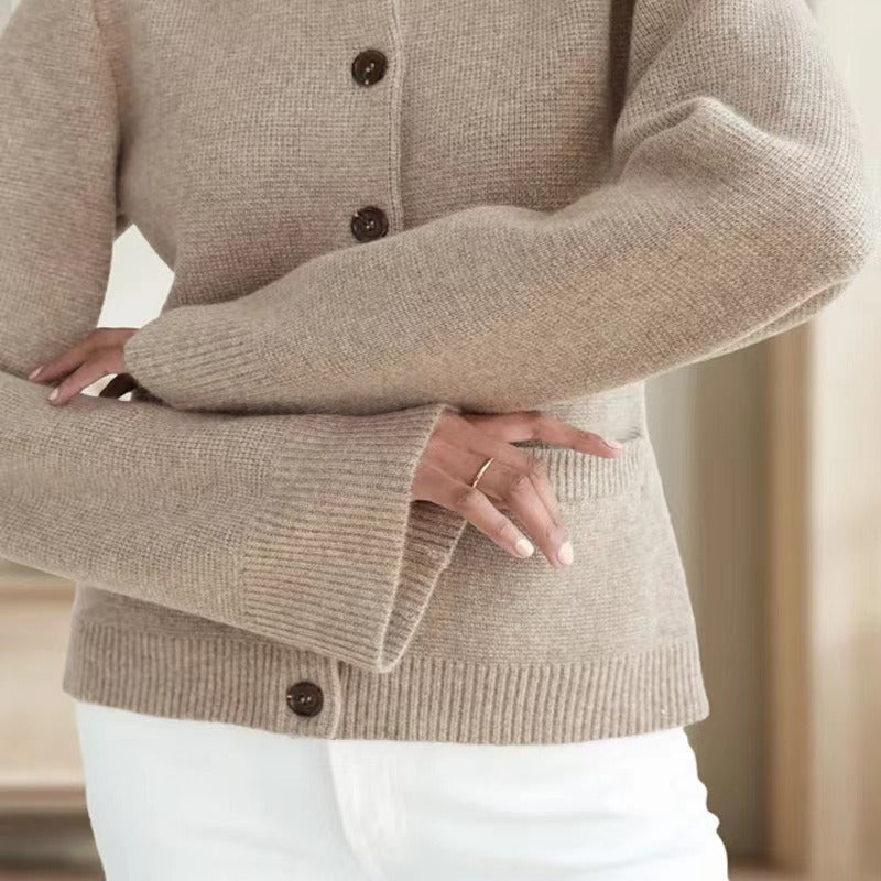 Street-Wave Women Two-Piece Knit Set Cardigan And Wide-Leg Trousers