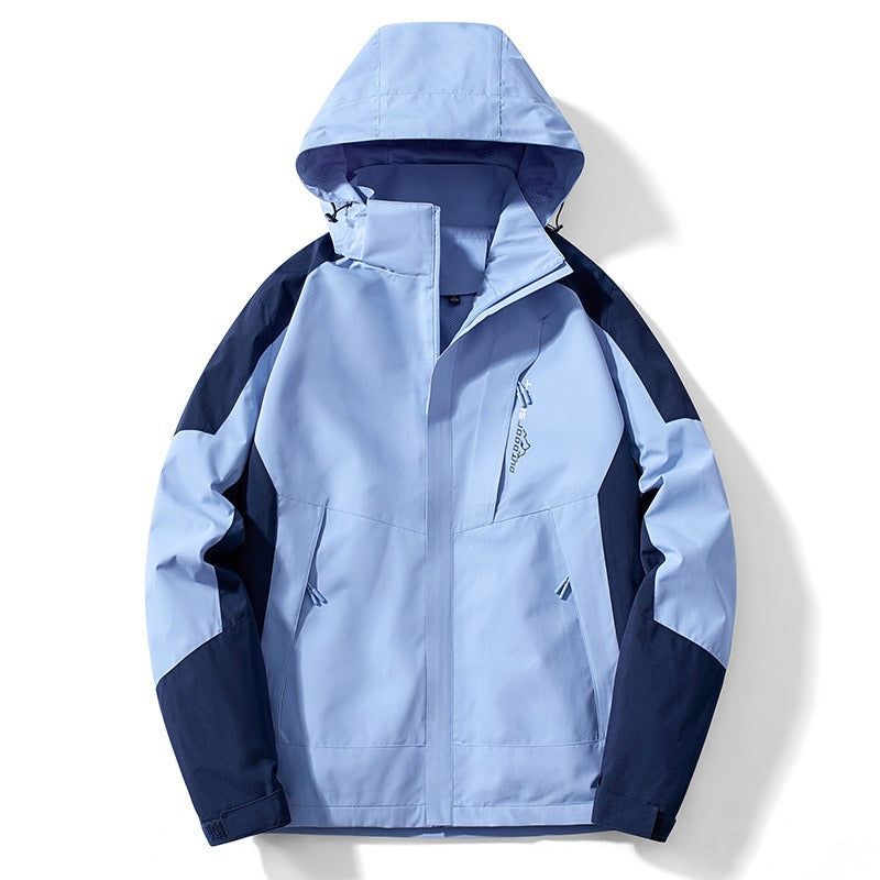 Street-Wave Mens Outdoor Jacket Water Resistant With Adjustable Hood Zipper Closure Regular Fit