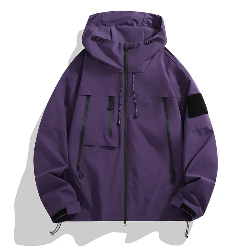 Nordisk Flair Men's Hooded Jacket With Relaxed Fit Wind Resistant Water Repellent Utility Pockets