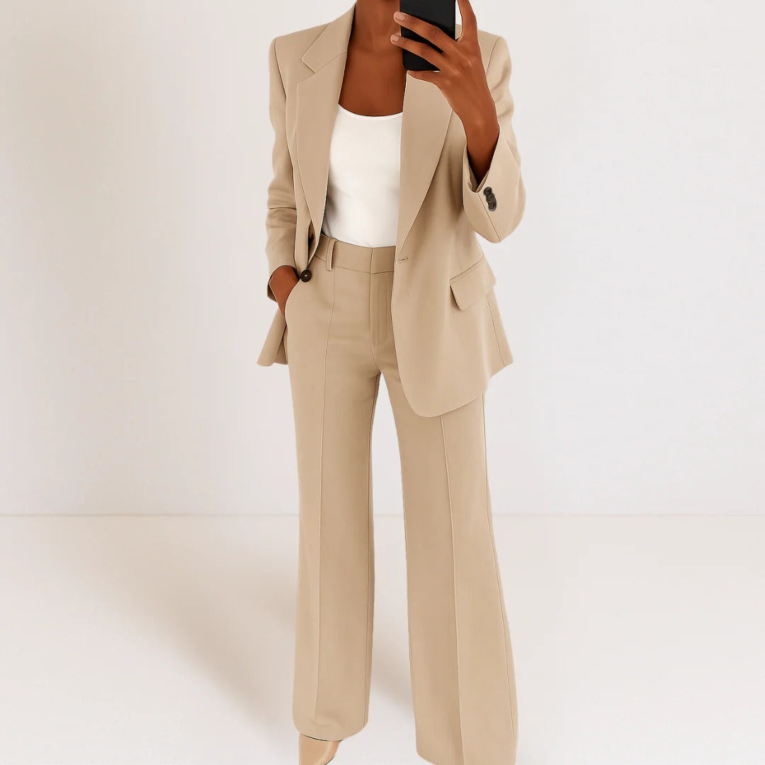Women's Blazer and Pants Set for Professional Office Wear Ideal for Client Meetings and Presentations
