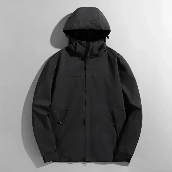Men's Outdoor Jacket Water Resistant Windproof Detachable Hood By Street Wave