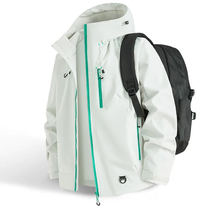 Street-wave Waterproof Hooded Sport Jacket For Outdoors Enthusiasts Lightweight Rainproof Protection