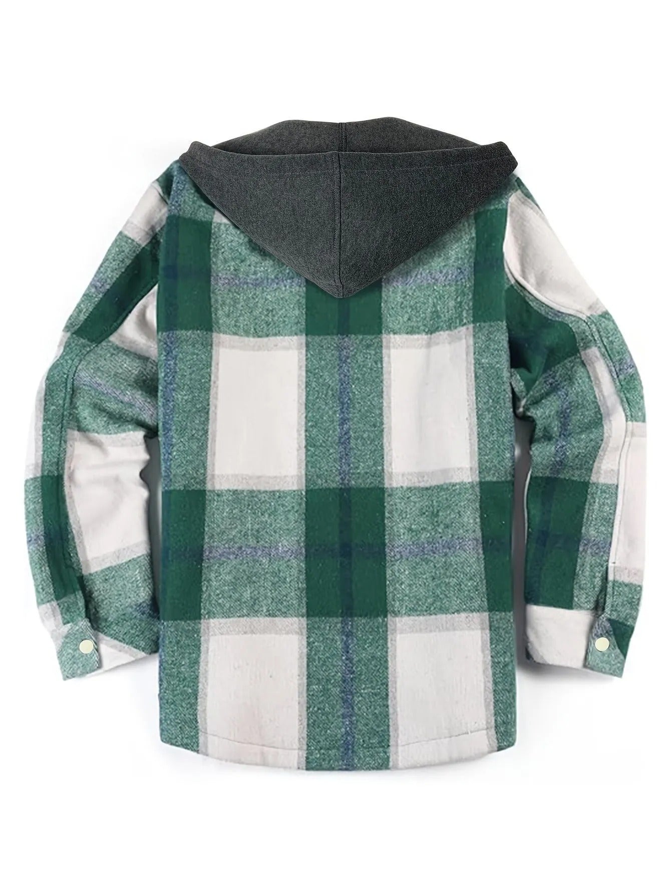 Street Wave Plaid Hooded Jacket For Men With Cozy Lined Hood Urban Casual Outerwear