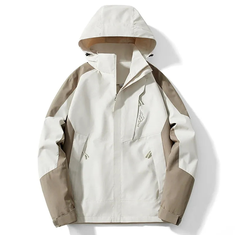 Street-Wave Mens Outdoor Jacket Water Resistant With Adjustable Hood Zipper Closure Regular Fit