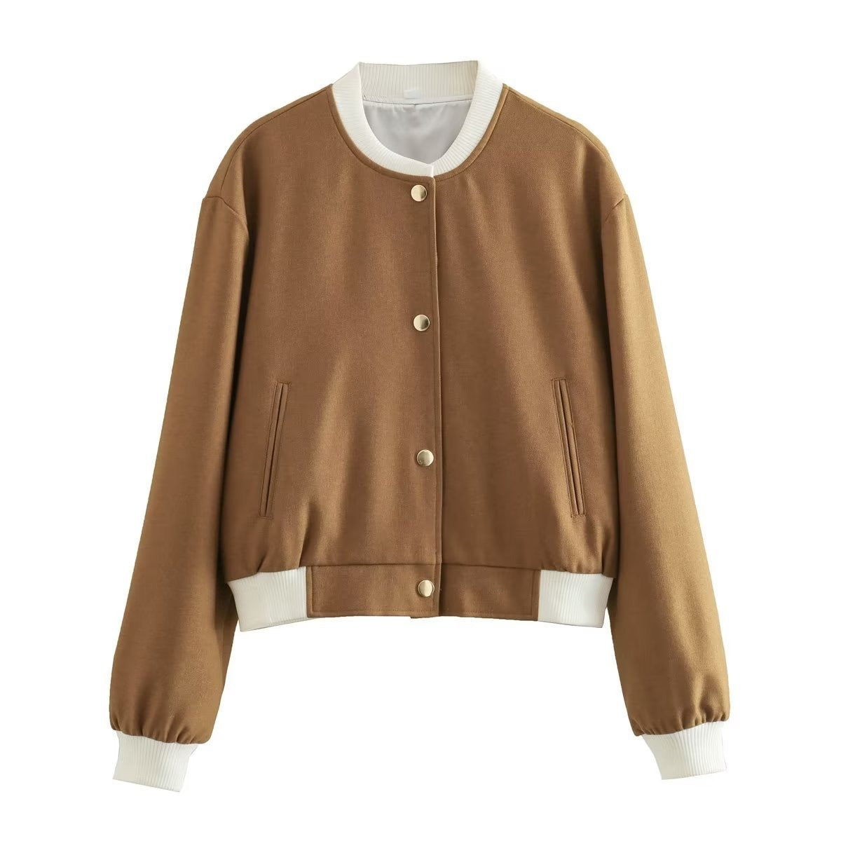 Street-wave Short Jacket With Metal Button Closure For Women Effortless Casual Urban Style Liora