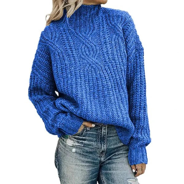 Street-wave Oversized Wool Blend Cable Knit Raglan-Sleeve Sweater for Plus-Size Women Cozy Comfort