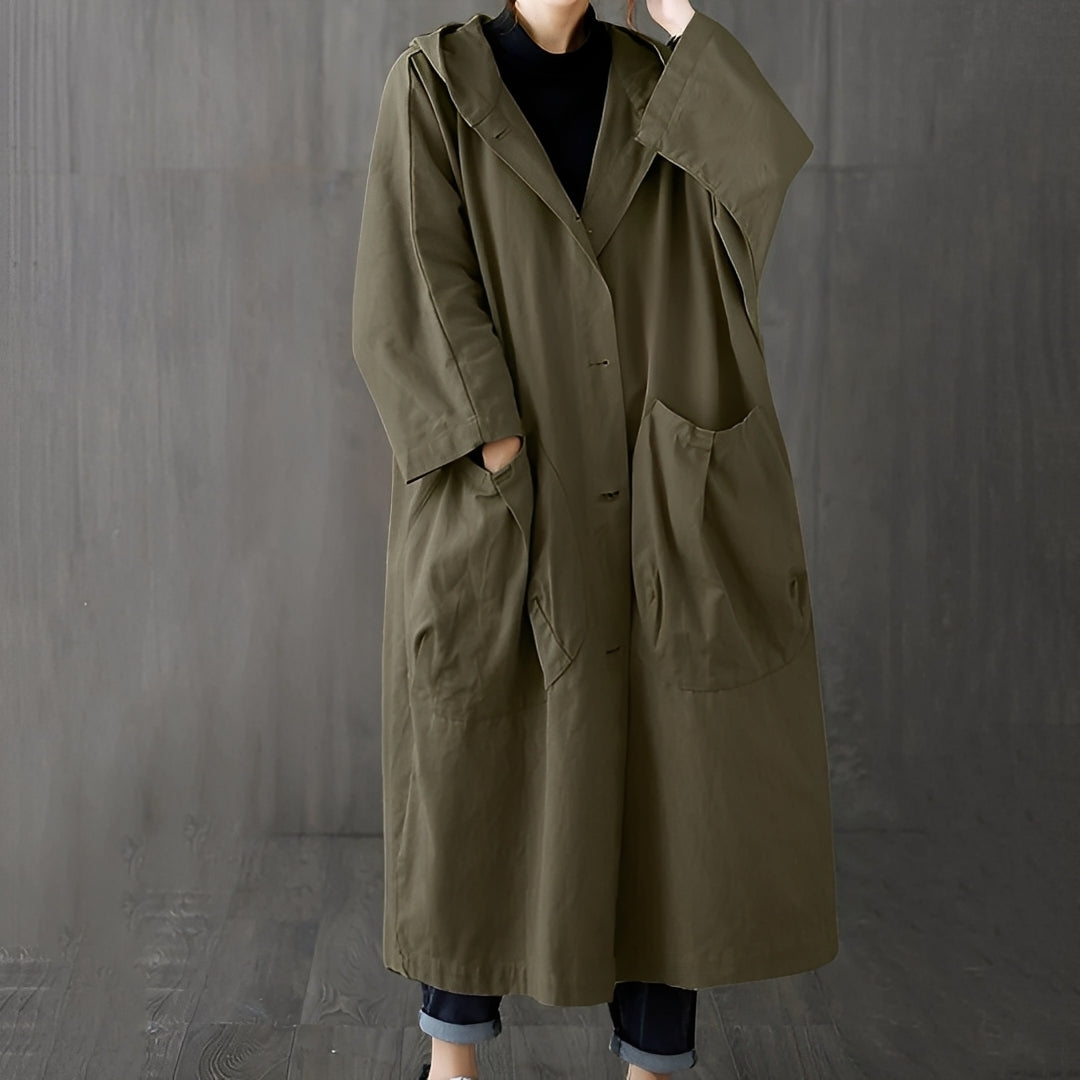 Street-Wave Women's Trench Coat With Pockets Wind Resistant Timeless Elegance For Women