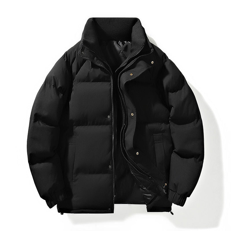 Street-wave Waterproof Puffer Jacket for Men Warm Insulated Casual Quilted Coat with Wind Protection