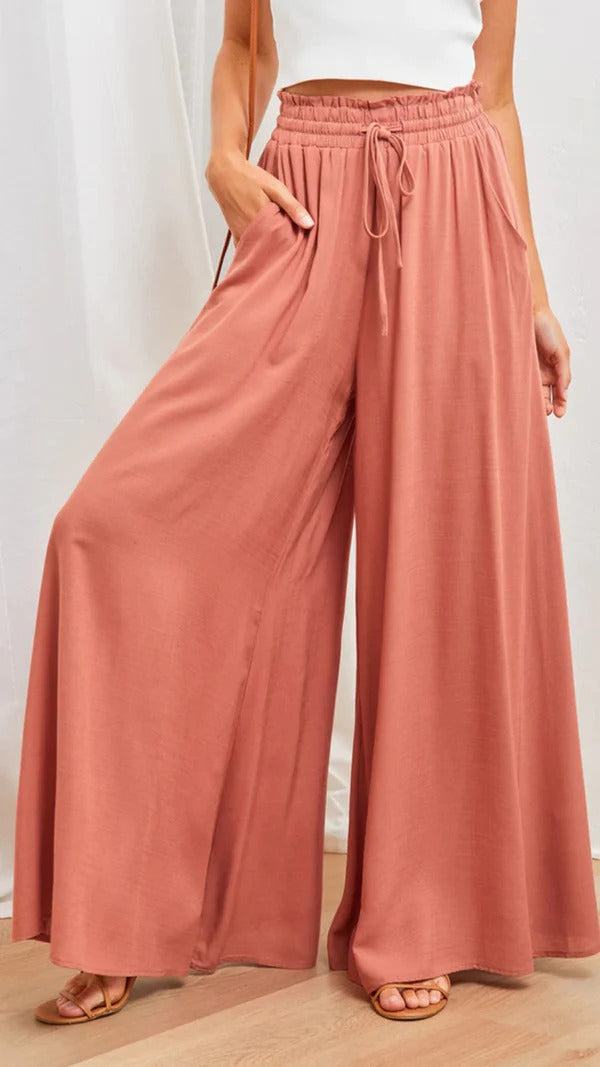Nordisk-Flair Women Maxi Skirt Relaxed Fit Pleated Elastic Drawstring Waist
