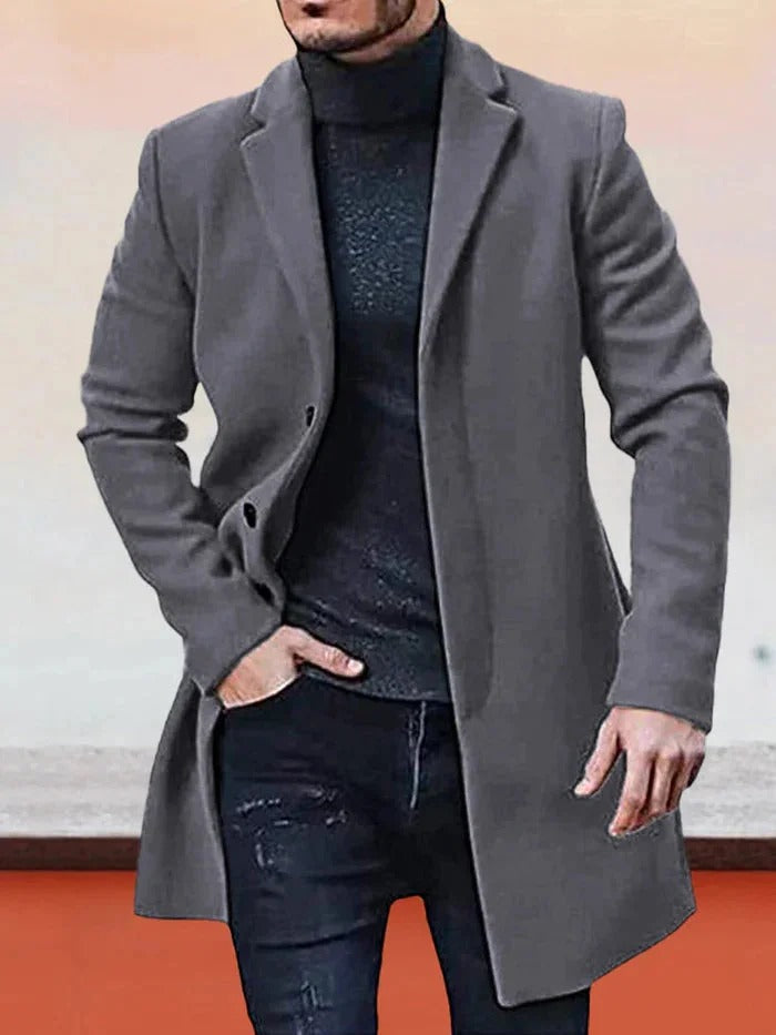 Streetwave Minimalist Mens Jacket Sleek Timeless Everyday