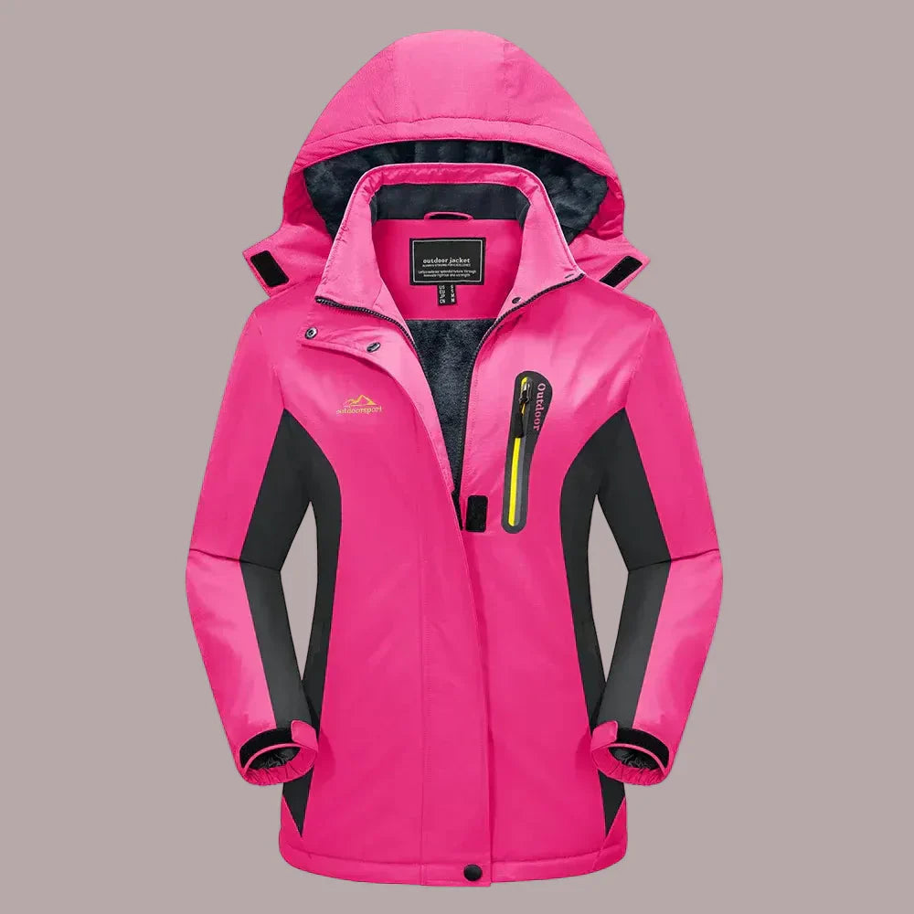 Street-Wave Womens Outdoor Jacket Water Resistant Fleece-Lined For Active Women