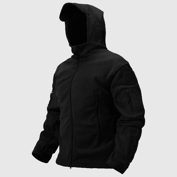 Street-Wave Mens Thermal Coat Fleece Insulated Hooded Jacket Zipper Pockets